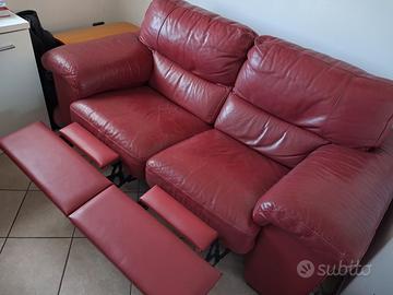 Divano 2 posti maxi con poggiapiedi relax estendib