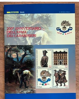 folder francobolli cartoline Carabinieri bicentena
