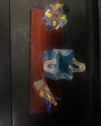 Qyuadretto in vetro artistico stile murano