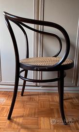Poltroncina stile Thonet faggio paglia di Vienna