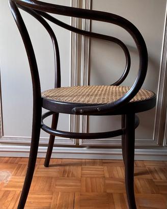 Poltroncina stile Thonet faggio paglia di Vienna