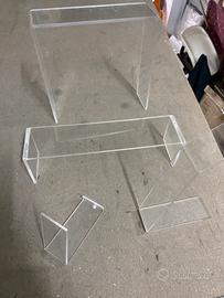 Alzatine espositori plexiglass per scarpe