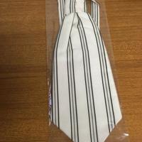 Cravatta/Tie Bianco panna grigio e nero 100% seta