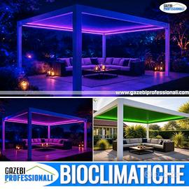 Bioclimatica lamelle orientabili impianto LED rgb