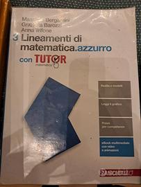 libro" LINEAMENTI DI MATEMATICA 3 AZZURRO "