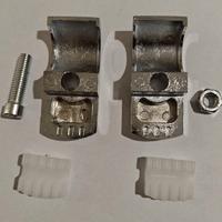 Lotto 10 Morsetti acciaio finitura cromata da tubo