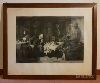 Antica stampa del dipinto di Luke Fildes