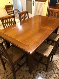 Tavolo in Noce massello + 8 sedie