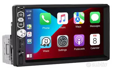 stereo Bluetooth touch Car play con cam posteriore
