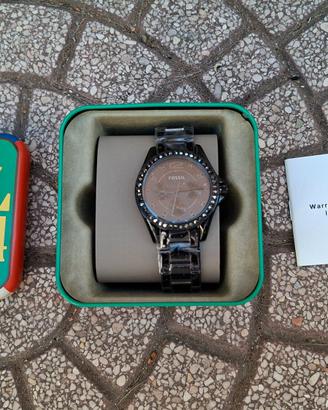 Orologio Fossil Multifunzione Nero cinturino Inox