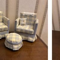 Lotto salottino e poltrona handmade per bambole