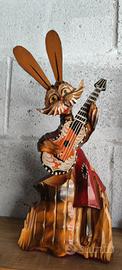 Statua da collezione di lepre in Legno vintage 