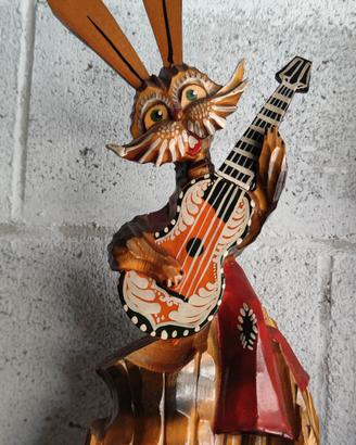 Statua da collezione di lepre in Legno vintage 