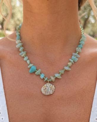 Collana mare  con pietre e conchiglia 
