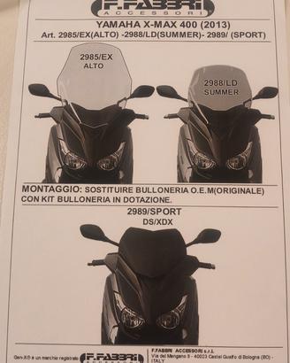 PARABREZZA ALTO FABBRI 2985/EX YAMAHA XMAX 250/400
