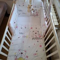 Lettino Ciak marca Pali con materasso e set piumin