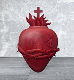 Decorazione arte statua sacro cuore gesù ex voto