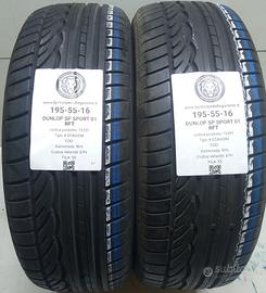 2 GOMME 195 55 16 DUNLOP A74351