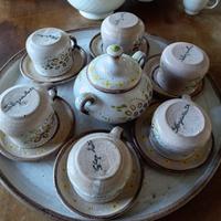 servizio da cafè in terracotta antica 