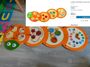 Giocattoli e pannelli gioco per bambini