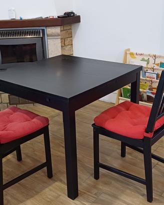 Tavolo Ikea allungabile e due sedie