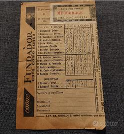 Schedina Toto Spagnolo - 25/10/1959 da Collezione