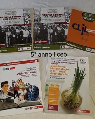 libri scolastici  5° anno liceo