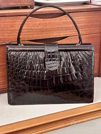Borsa a mano in coccodrillo