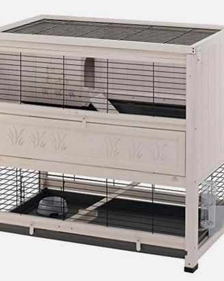 Conigliera in legno da interno