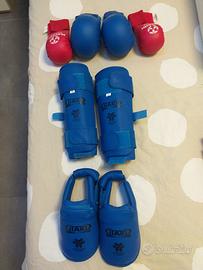 Kit protezioni karate bambino taglia S