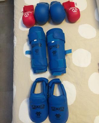 Kit protezioni karate bambino taglia S