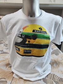 maglietta Ayrton Senna Mclaren casco