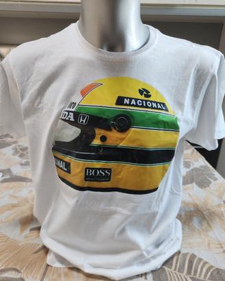 maglietta Ayrton Senna Mclaren casco