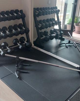 Set Manubri Esagonali + Rastrelliera 