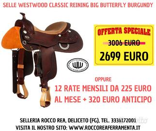 SELLA WESTWOOD CLASSIC REINING BIG BUTTERFLY