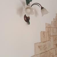 applique luci led fiori foglie antichizzato parete