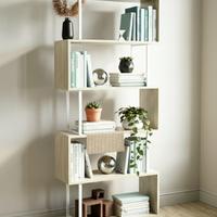 Libreria scaffale 3D in legno e metallo