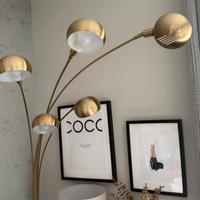 Piantana in metallo oro h 198 cm