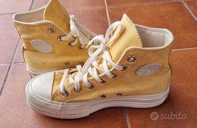 All Stars Converse giallo modello platform n. 36.5
