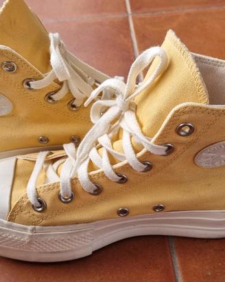 All Stars Converse giallo modello platform n. 36.5