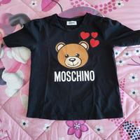 T-shirt  Moschino nera per bambina10 anni