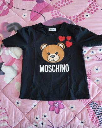 T-shirt  Moschino nera per bambina10 anni