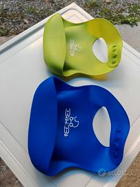 Bavaglini in silicone con tasca 2 pz