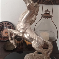 Grande statua cavallo imbizzarrito anni 80