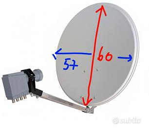 Parabola Satellitare 60cm con accessori