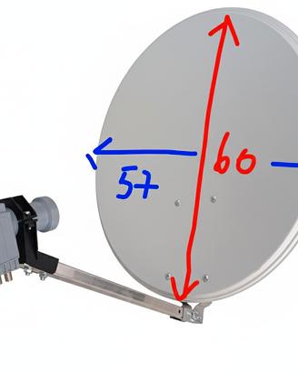 Parabola Satellitare 60cm con accessori