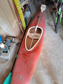 kayak vintage in vetroresina