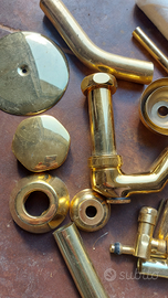 Tubi scarico lavandino dorato