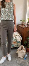 Pantaloni Mango color cachi tg XS