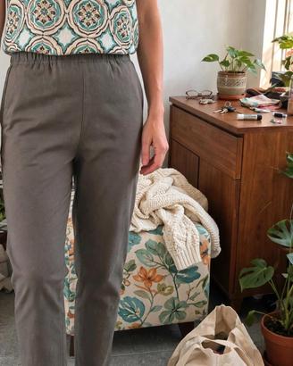 Pantaloni Mango color cachi tg XS